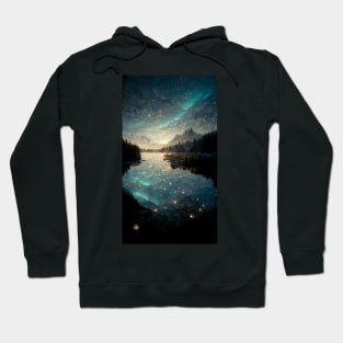 Sky full of stars at the lake Hoodie